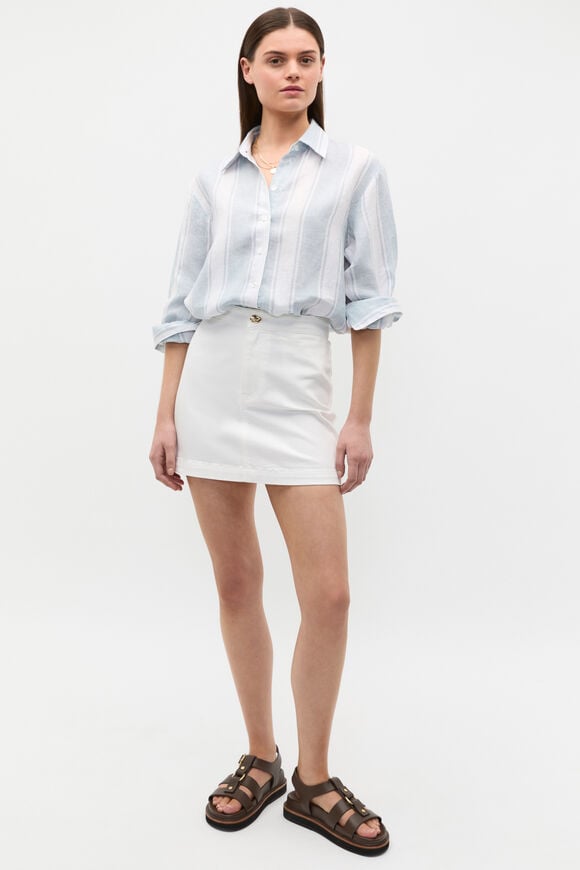 Core Denim Mini Skirt  White  hi-res