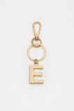 Gold Initials Keyring  E  hi-res