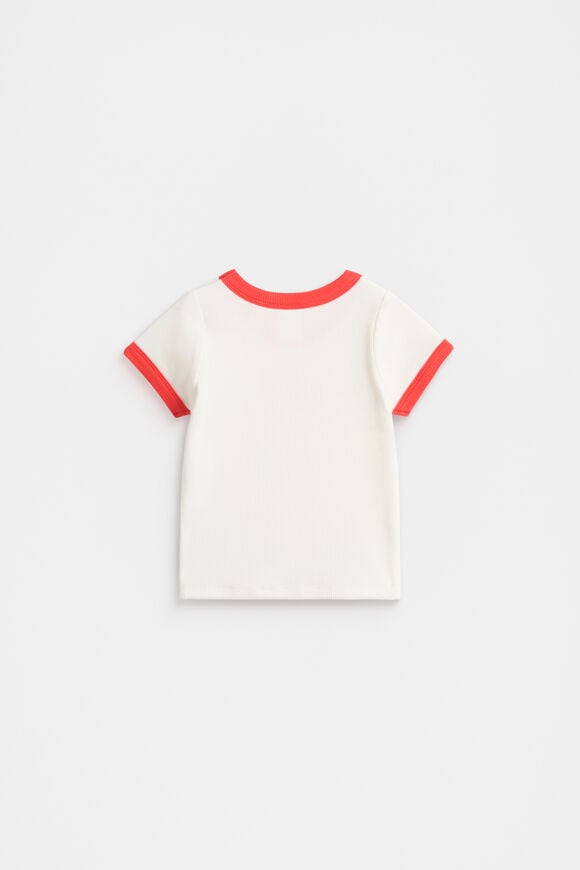 Core Rib Logo Tee  Strawberry Red  hi-res