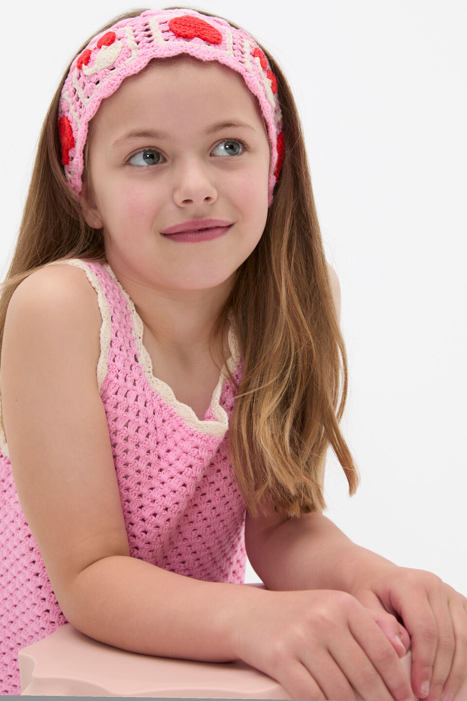 Crochet Headband  Candy Pink