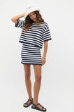 Scallop Stripe Knit Skirt  Twilight Blue Stripe  hi-res