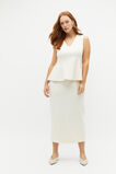 Wool Crepe V Neck Top  Cloud Cream  hi-res