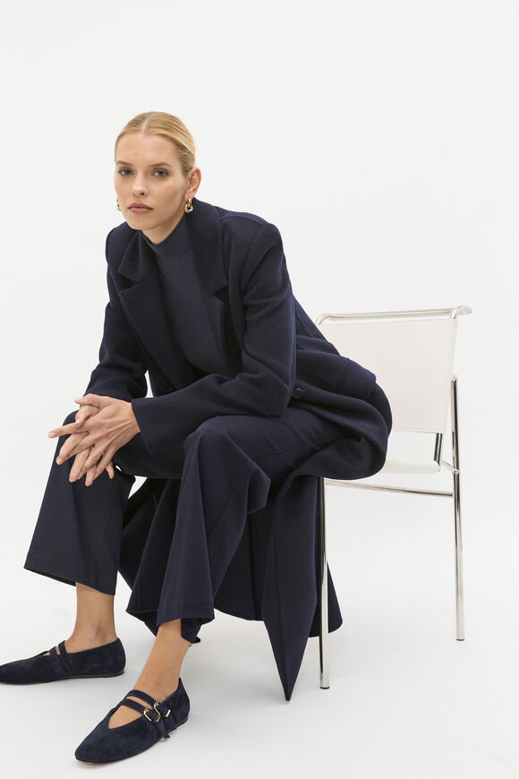 Core Rib Mock Neck Top  Twilight Blue  hi-res