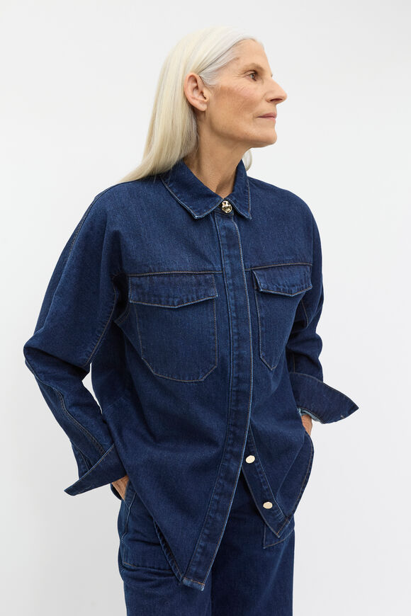 Denim Yoke Detail Shirt  Twilight Blue Wash  hi-res