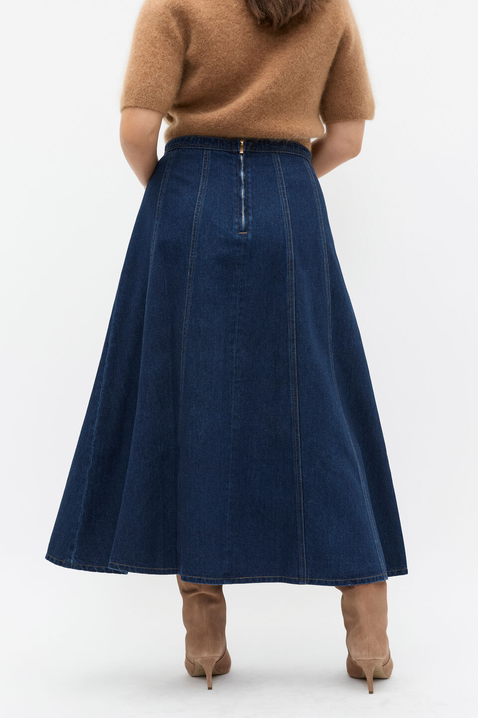 Denim Swing Skirt  Twilight Blue Wash