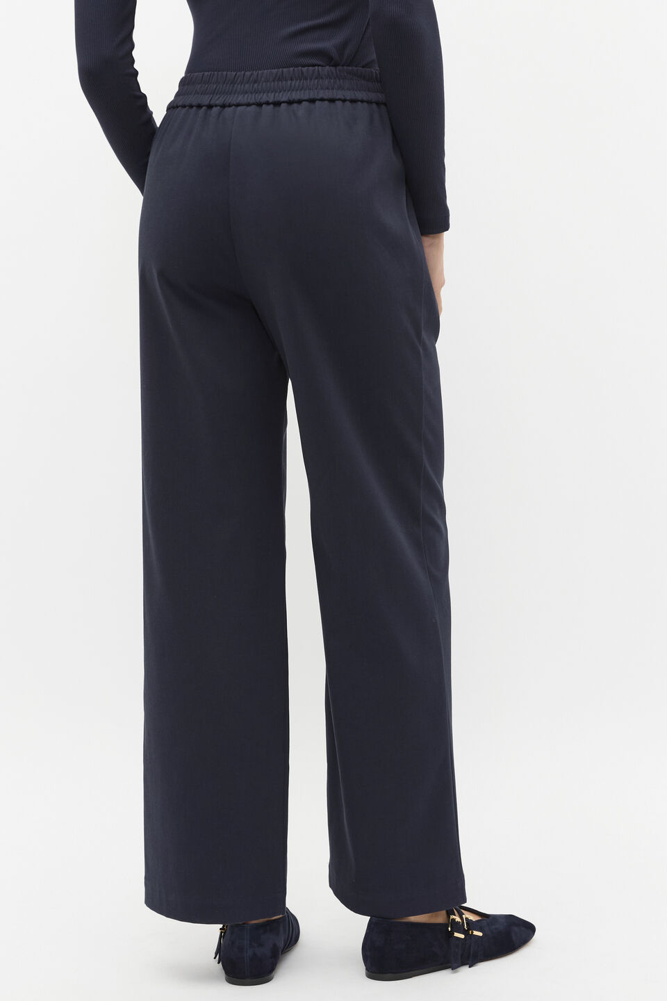 Casual Wide Leg Pant  Twilight Blue