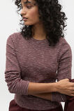 Self Stripe Textured Top  Merlot Stripe  hi-res