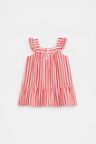 Stripe Logo Dress  Strawberry Red  hi-res