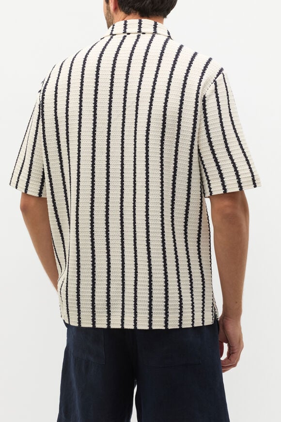 Stripe Open Weave Shirt  Cream Stripe  hi-res