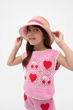 Stripe Straw Hat  Candy Pink Multi  hi-res