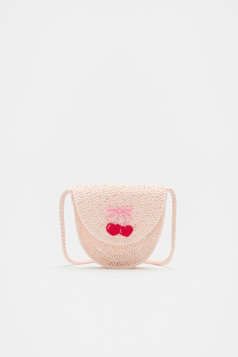 Mini Straw Cherry Bag  Cherry Blossom