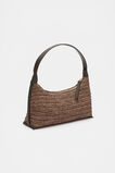 Raffia Shoulder Bag  Chocolate  hi-res