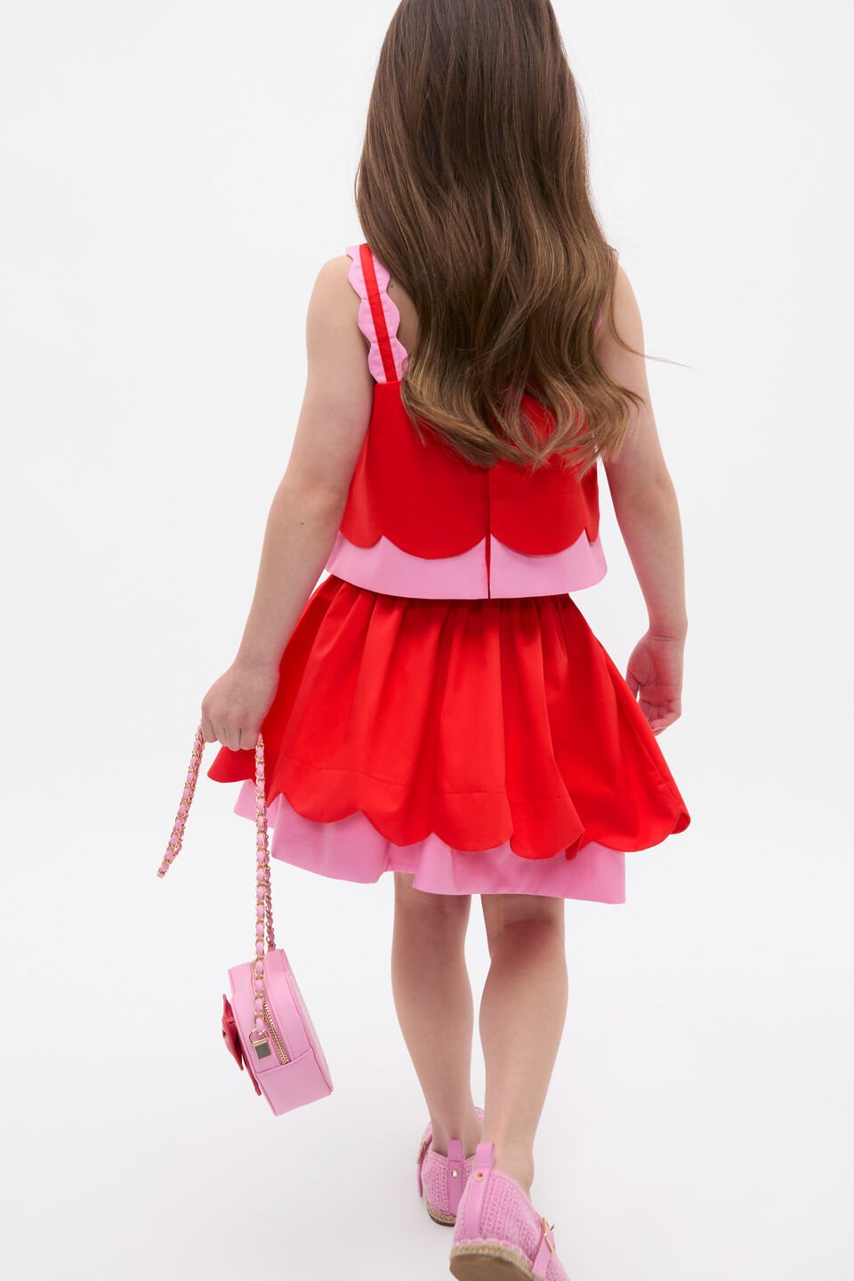 Scallop Skirt  Strawberry Red