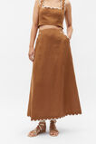 Scallop A Line Maxi Skirt  Cinnamon Spice  hi-res