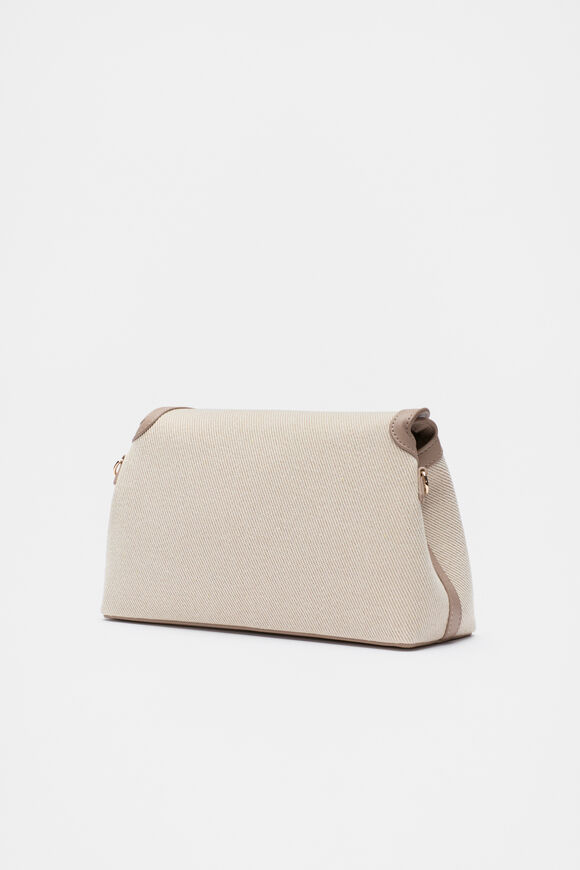 Textured Curved Handbag  Cookie  hi-res