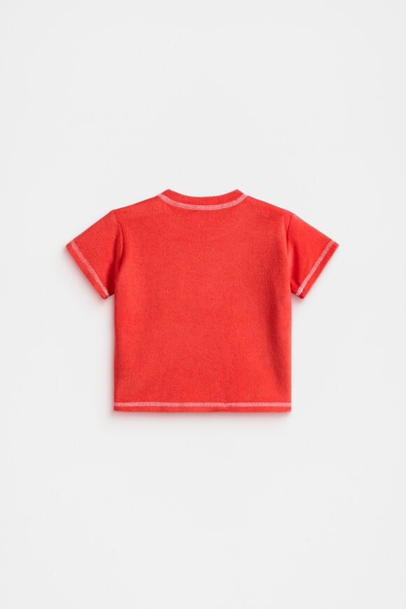 Towelling Tee  Strawberry Red  hi-res
