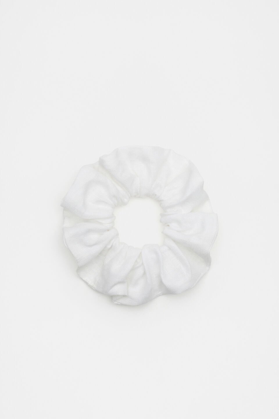 Linen Scrunchie  Whisper White