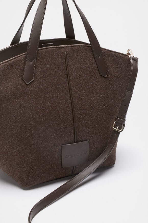 Felt Large Carry All Tote  Dark Espresso  hi-res