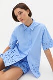 Poplin Broderie Shirt  Cornflower Blue  hi-res