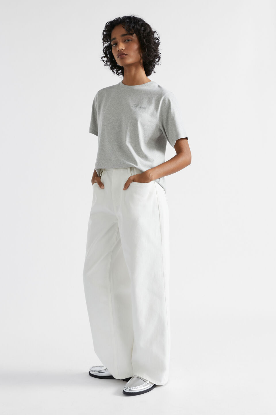 Heritage Logo Tee  Silver Marle