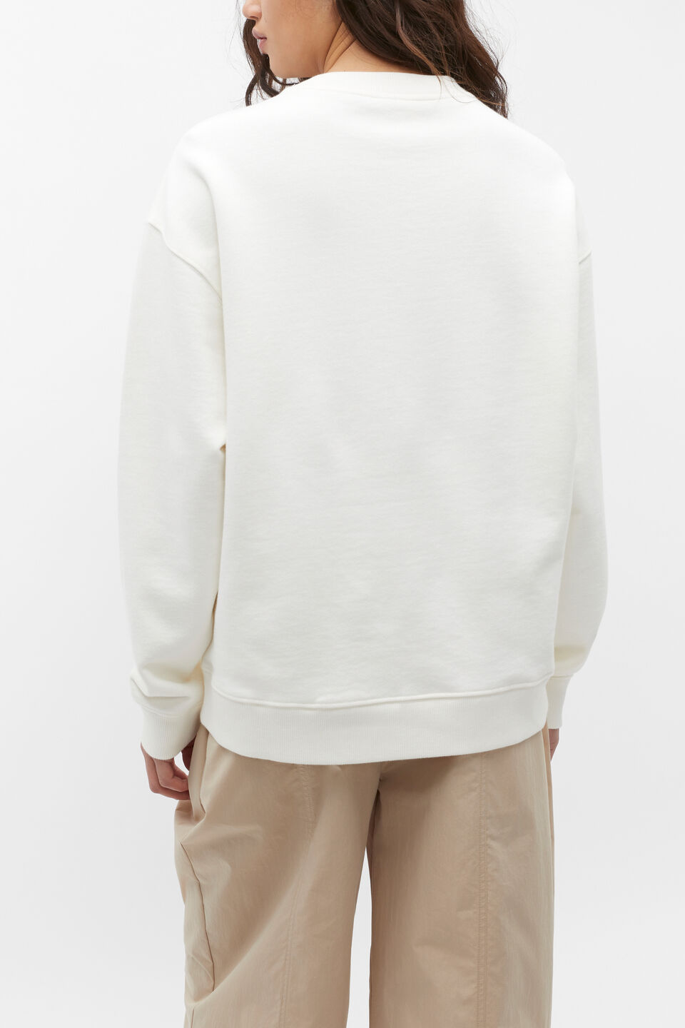 Stacked Logo Sweat  Cloud Cream