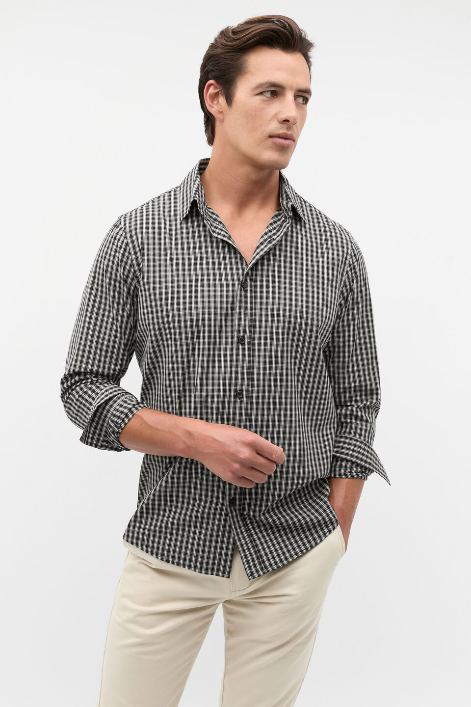 Check Shirt  True Black