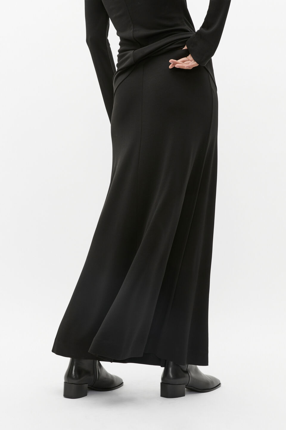 Micro Jersey Skirt  Black