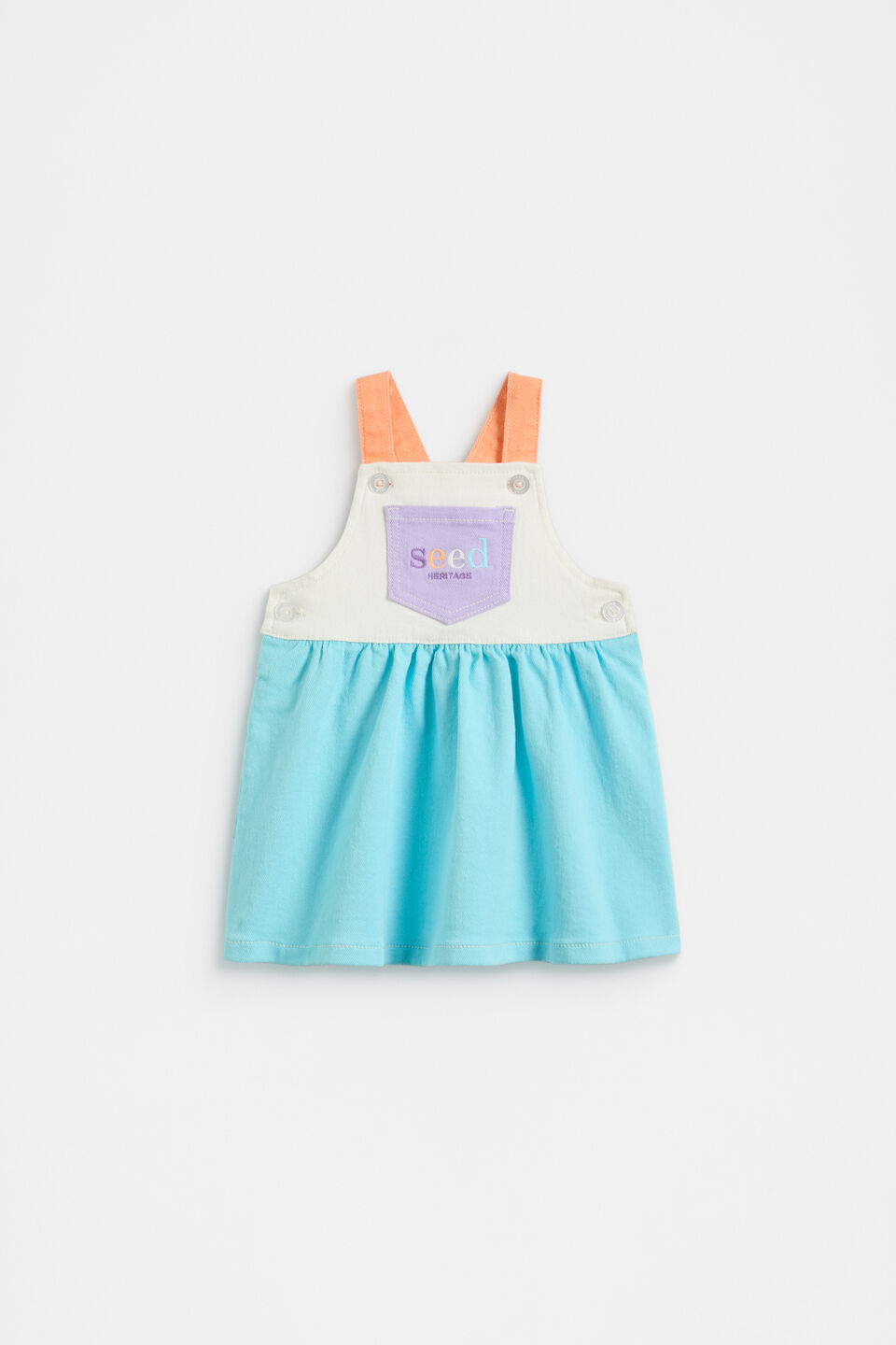 Colourblock Logo Pinafore  Multi