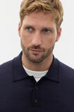 Merino Wool Long Sleeve Polo  Midnight Blue  hi-res