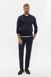 Merino Wool Long Sleeve Polo  Midnight Blue  hi-res