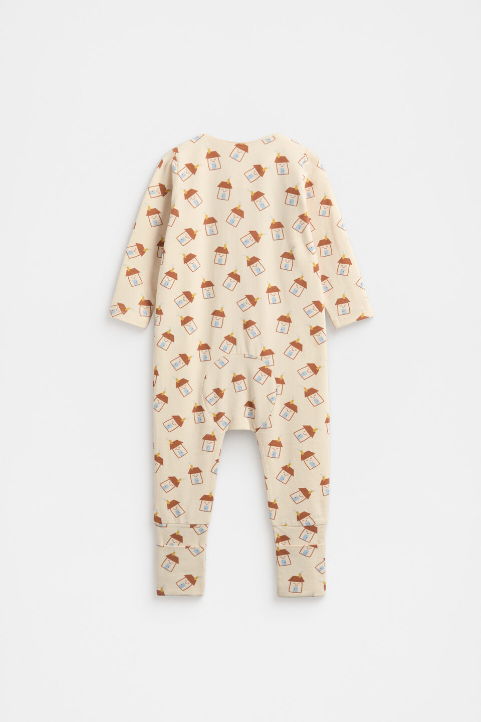 Happy House Zipsuit  Soft Cream