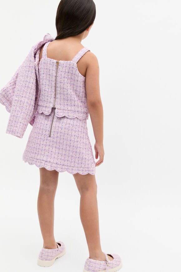 Scallop Tweed Skirt  Soft Lilac  hi-res