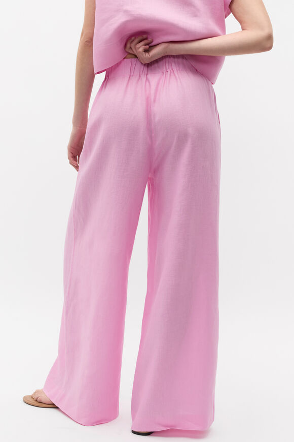 Linen Gathered Palazzo Pant  Fairy Floss  hi-res