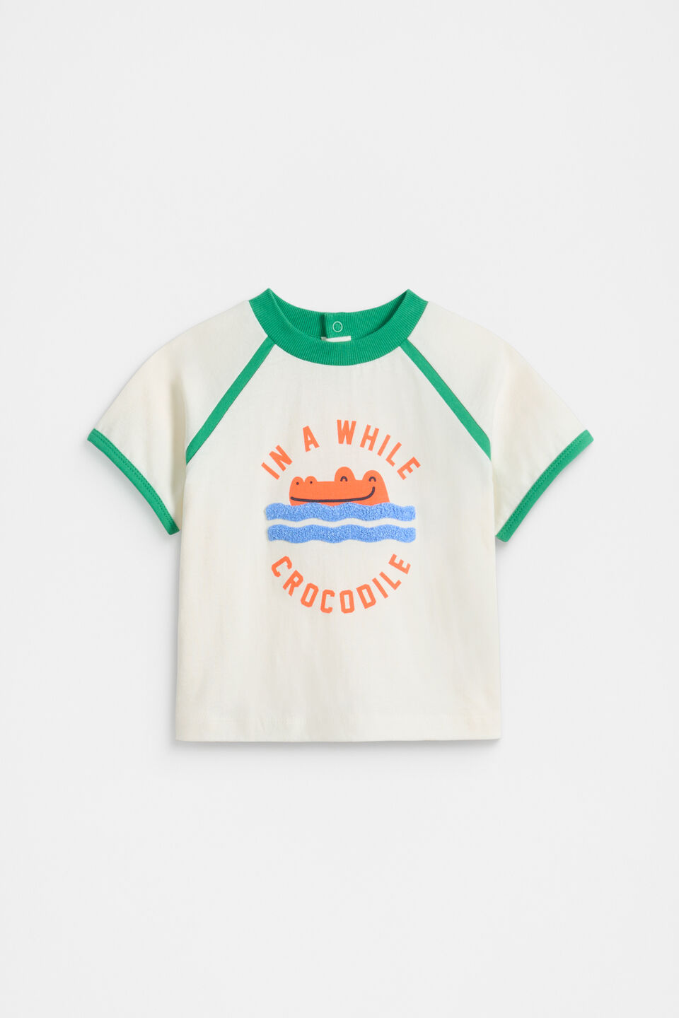Croc Raglan Tee  Classic Cream
