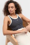 Contrast Fitted Tank  Twilight Blue Stripe  hi-res