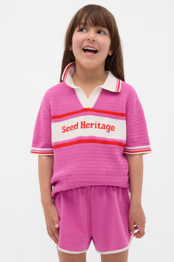 Logo Knit Polo  Wild Berry  hi-res