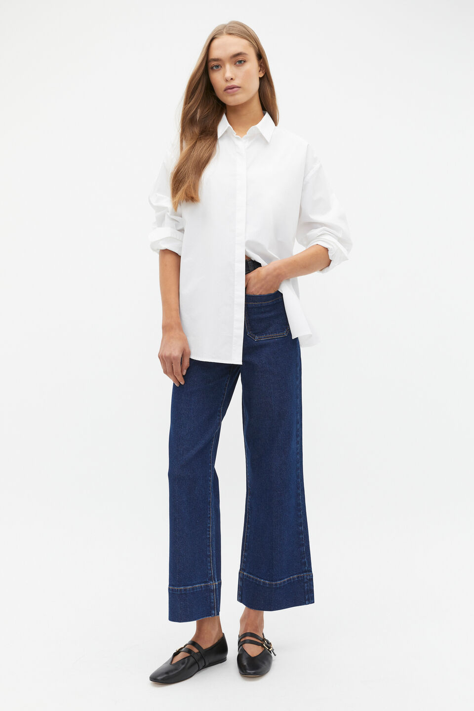 Poplin Classic Shirt  Whisper White