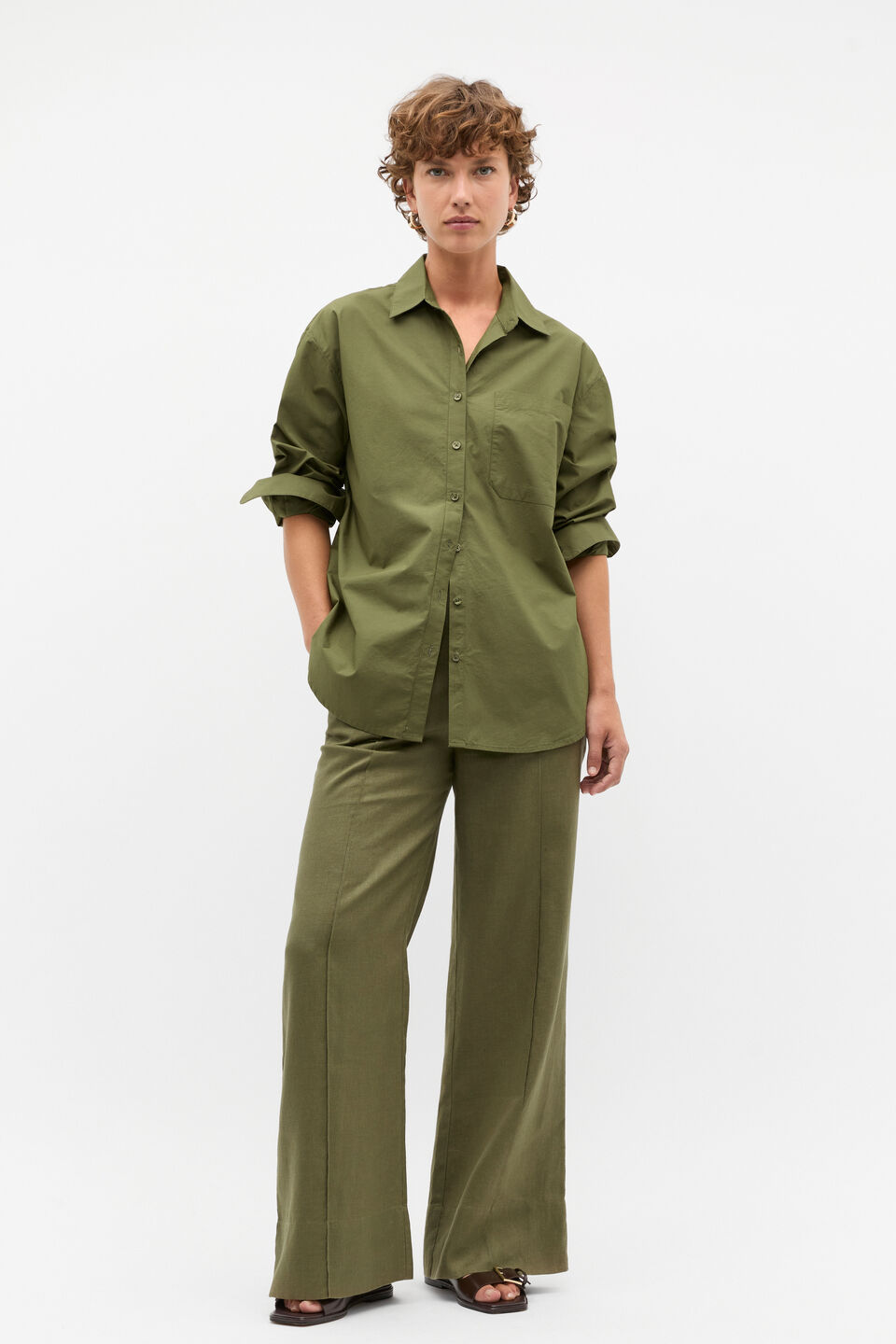 Poplin Pocket Front Shirt  Rainforest