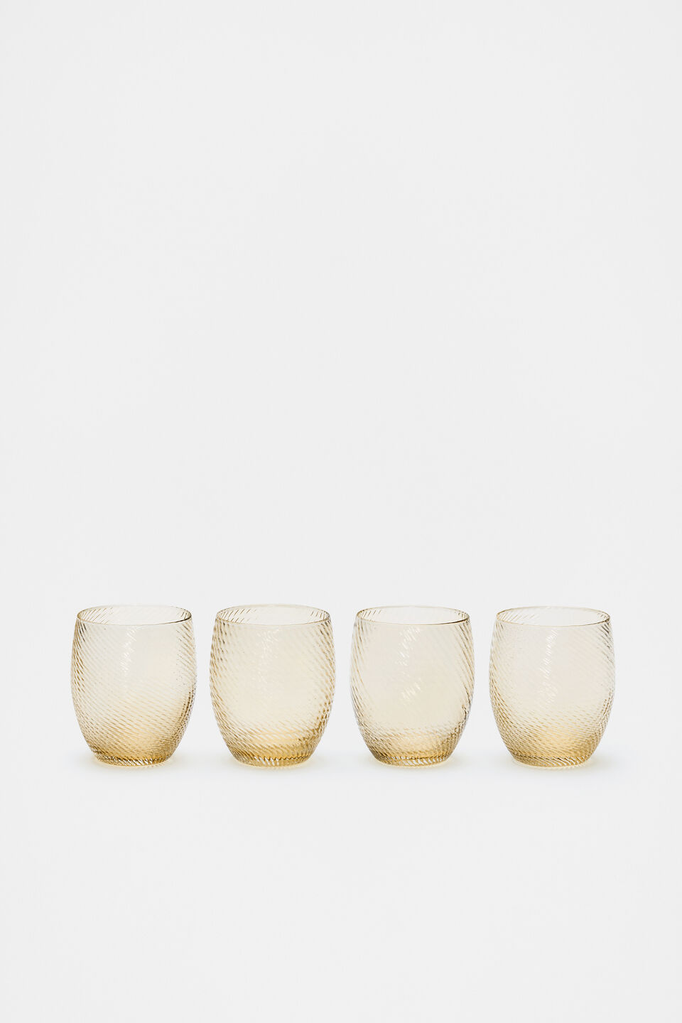 Twist Glasses Set of 4  Maple