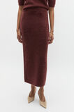 Fluffy Knit Midi Skirt  Merlot  hi-res