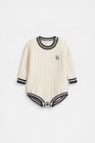 Heritage Cable Knit Onesie  Coconut Cream  hi-res