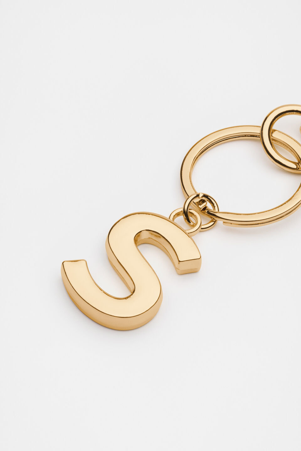 Gold Initials Keyring  S