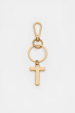 Gold Initials Keyring  T  hi-res