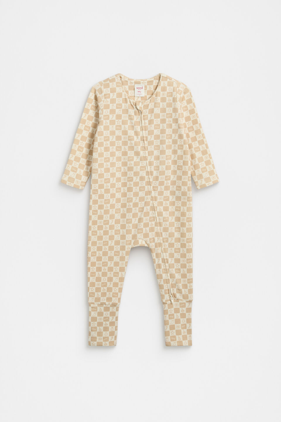 Christmas Zipsuit  Ecru