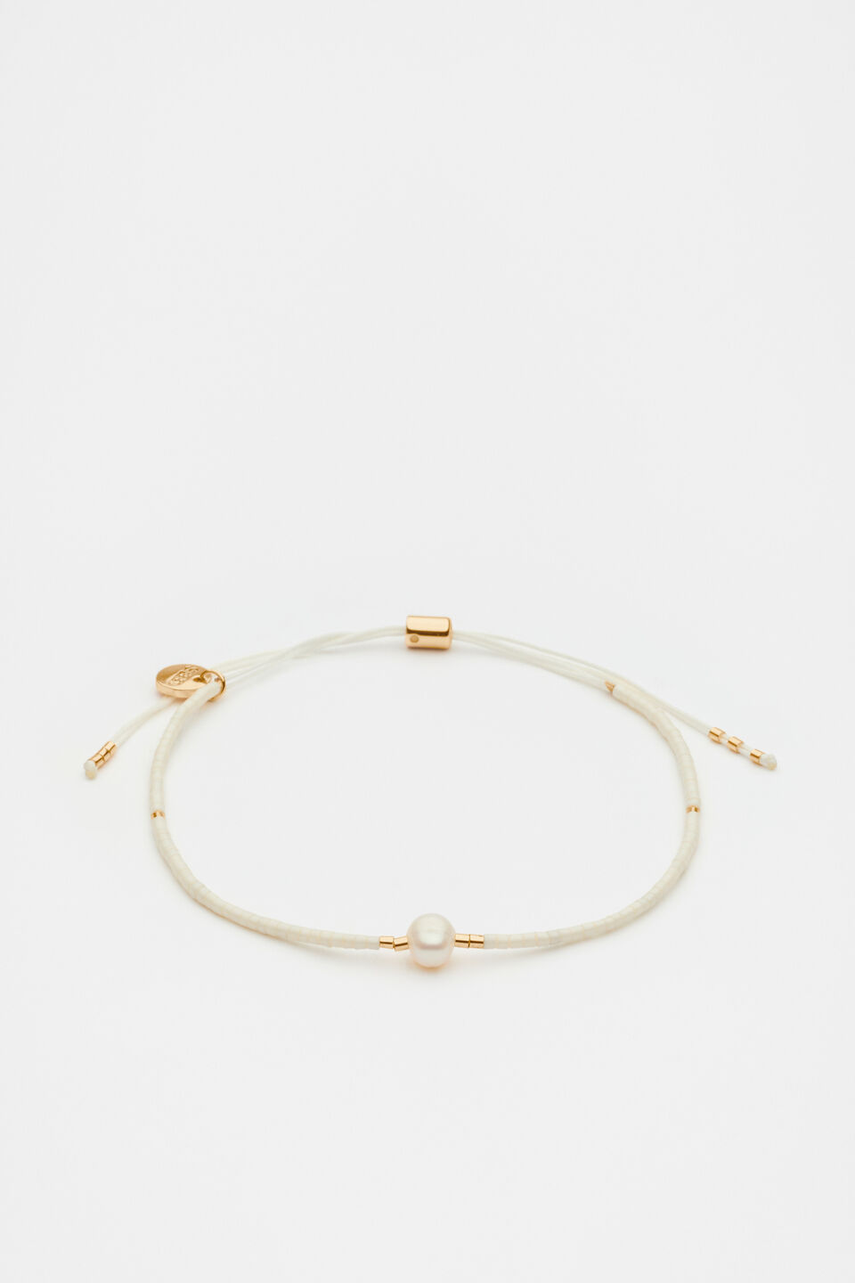 Pearly Cord Bracelet  Cream