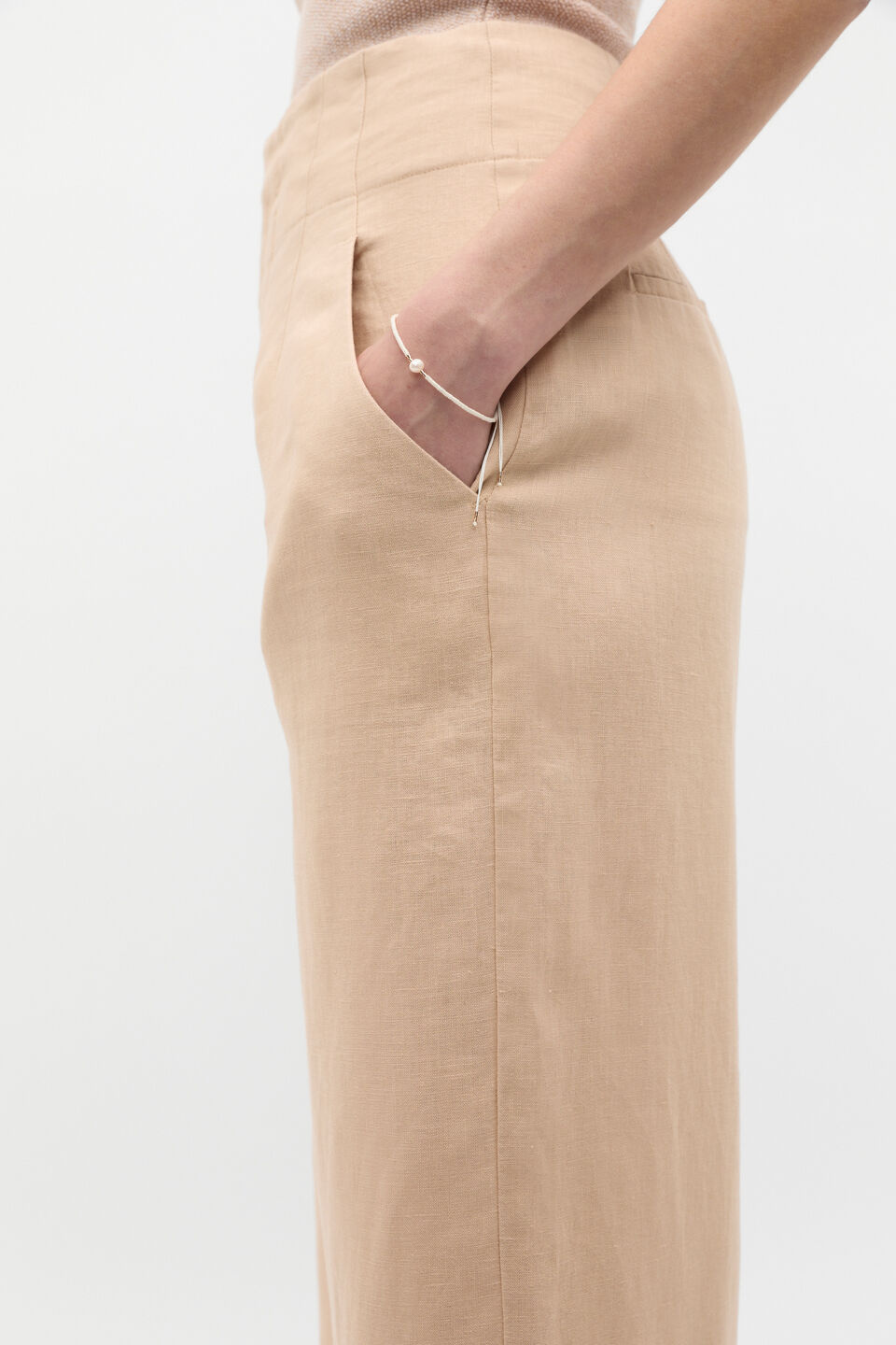 Pearly Cord Bracelet  Cream