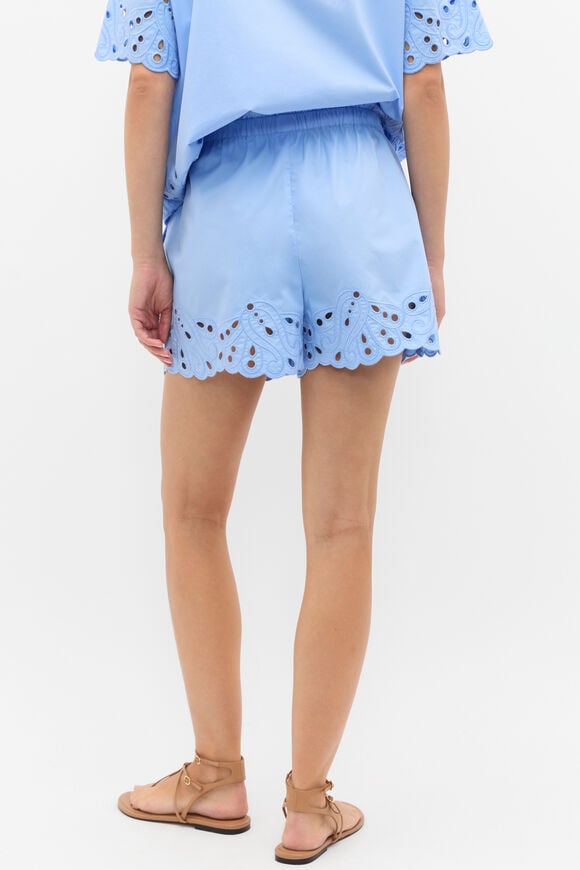 Poplin Broderie Short  Cornflower Blue  hi-res