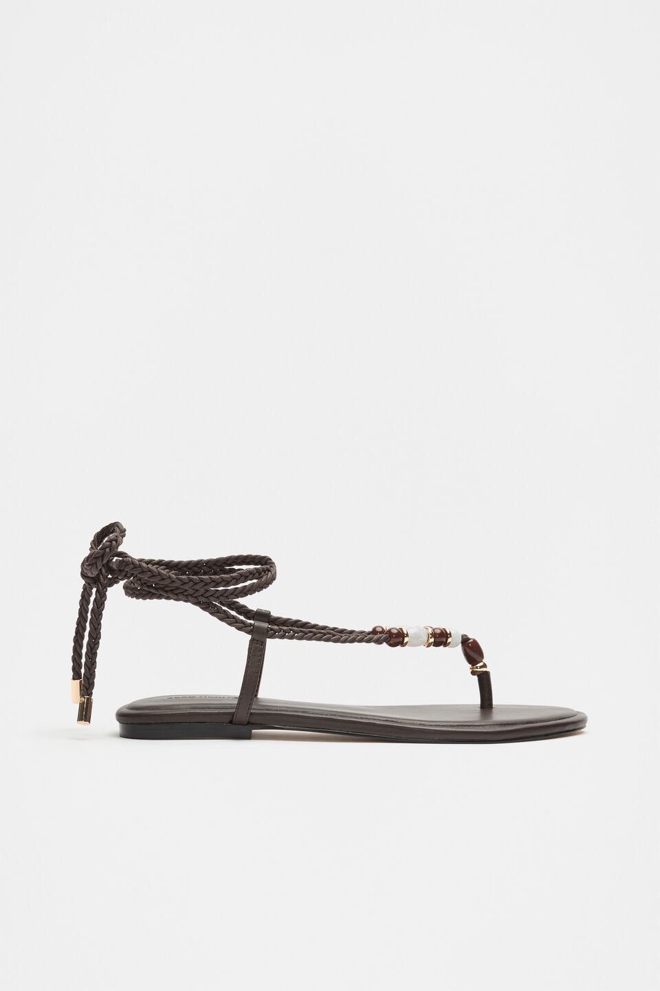 Andie Beaded Sandal  Chocolate
