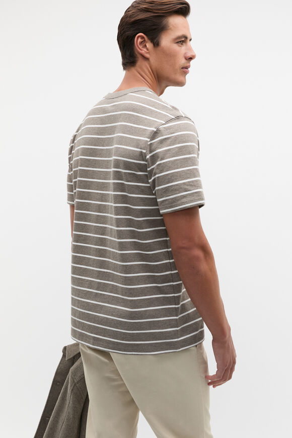 Crew Stripe Tee  Ash Marle  hi-res