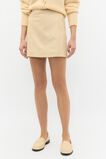 Leather Mini Panel Skirt  Light Marzipan  hi-res